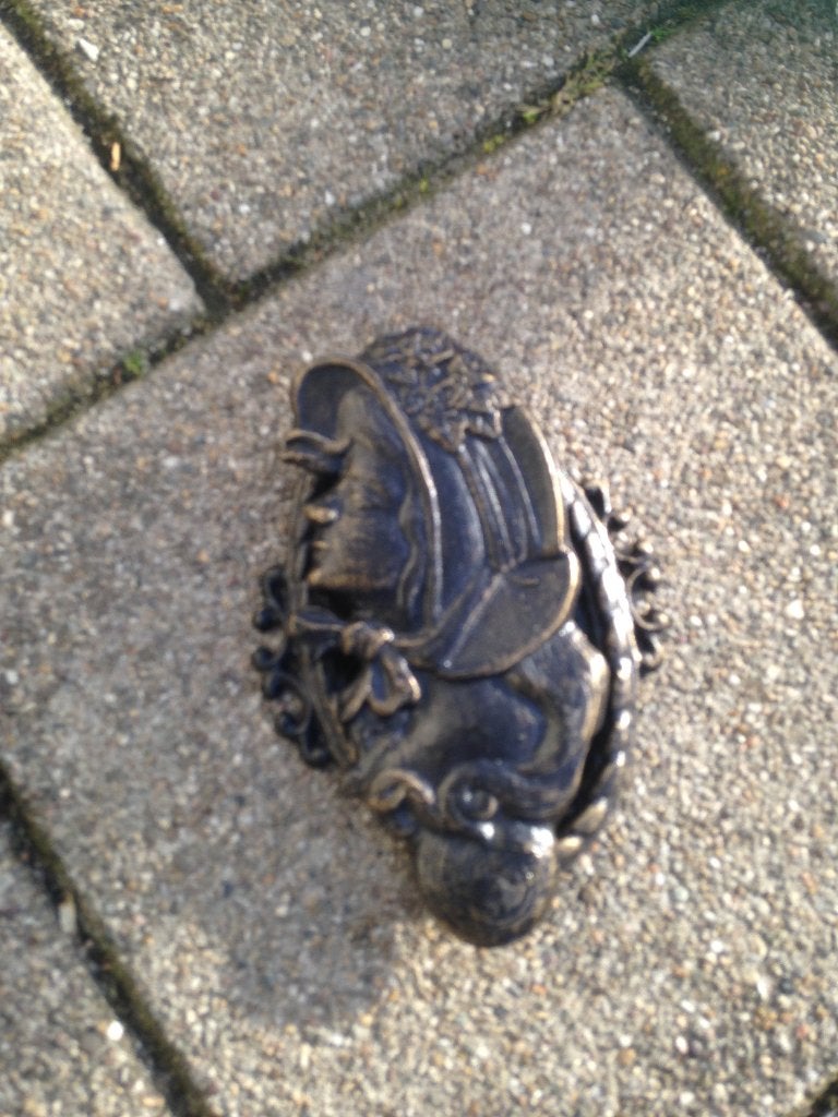 Gietijzeren Deurklopper Meisje met Hoedje - Nieuw, Onbekend, Nieuw, Ophalen of Verzenden, Onbekend