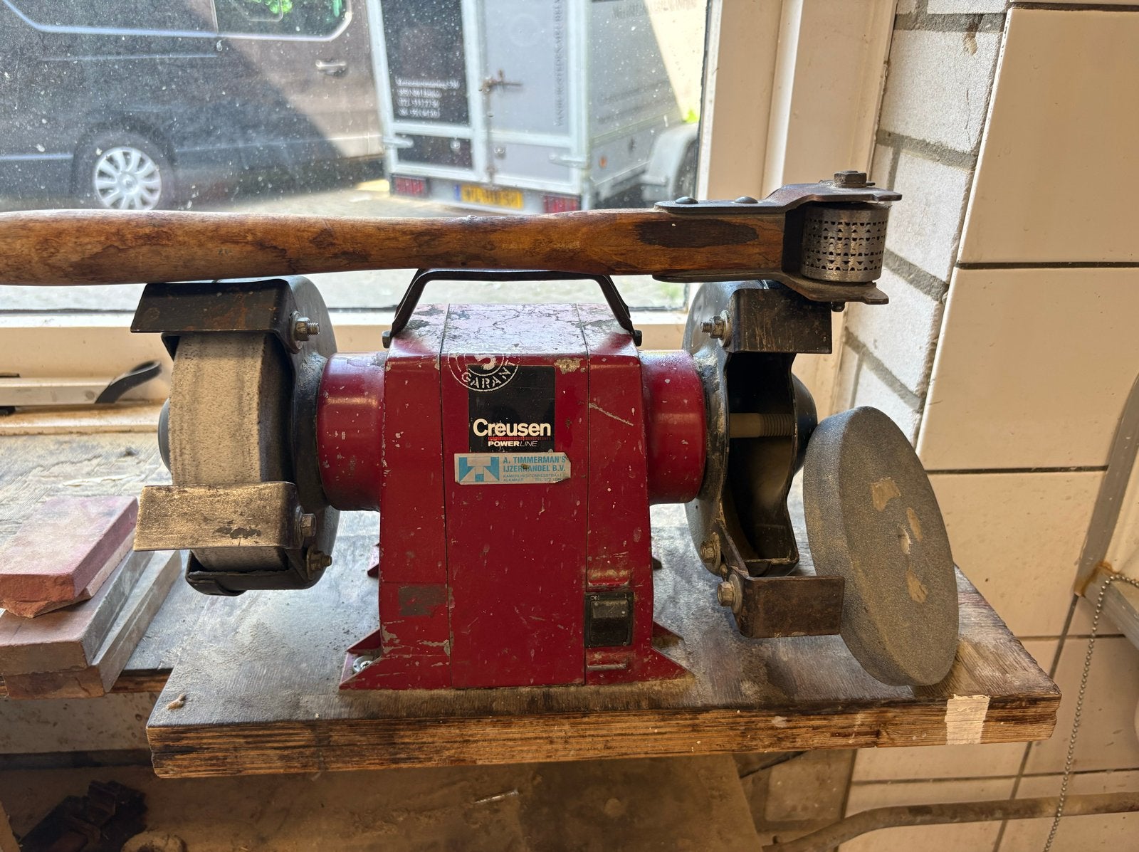 Creusen DS 7150 TS Werkbankslijpmachine, Ophalen, Gebruikt, Minder dan 700 watt, Werkbankslijpmachine