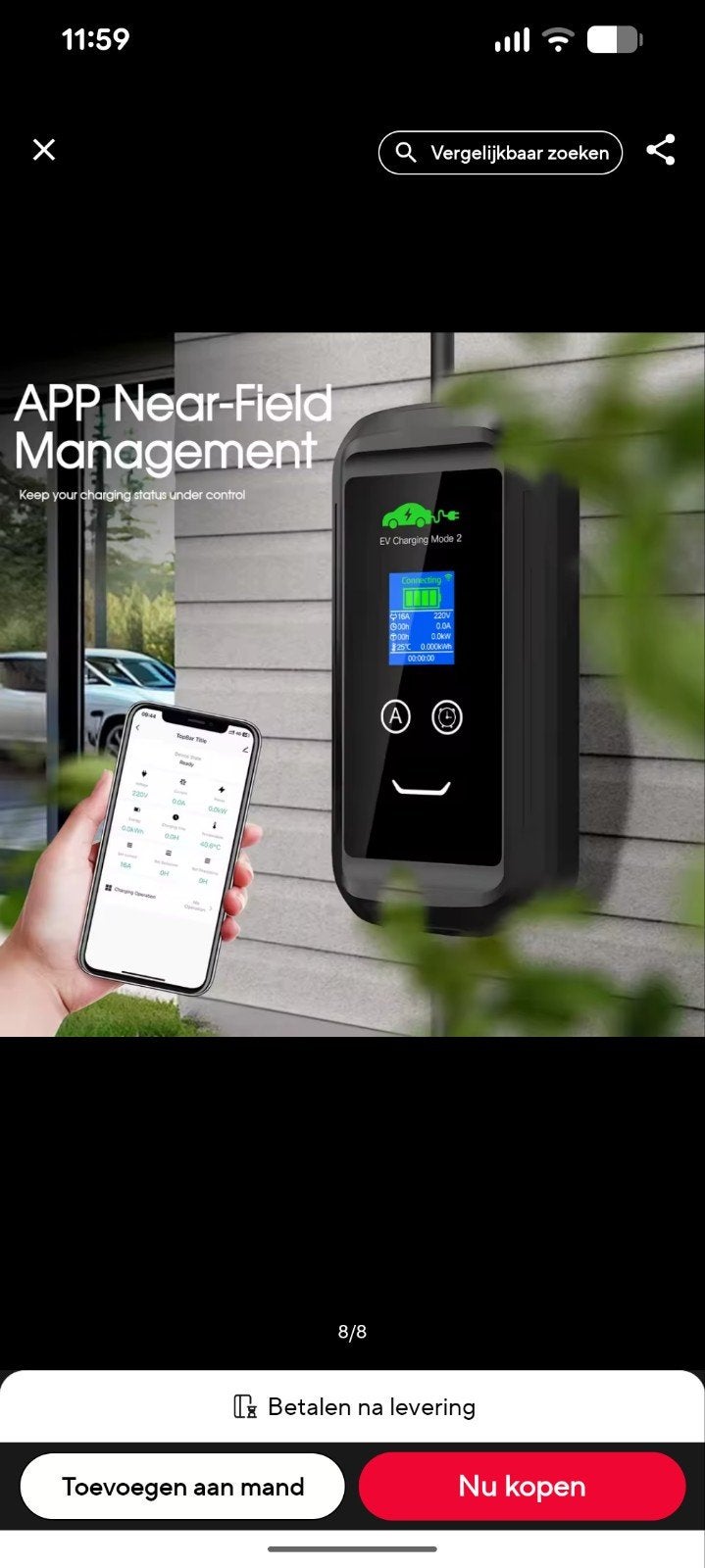 Lader 3 fase 11kW 16A met app en load balancing, Ophalen of Verzenden