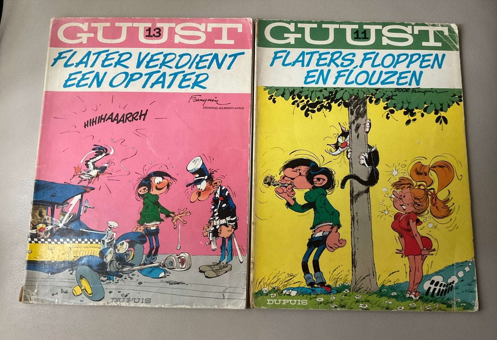 Guust Flater stripboeken - 2 stuks, Meerdere stripboeken, Ophalen of Verzenden, Gelezen