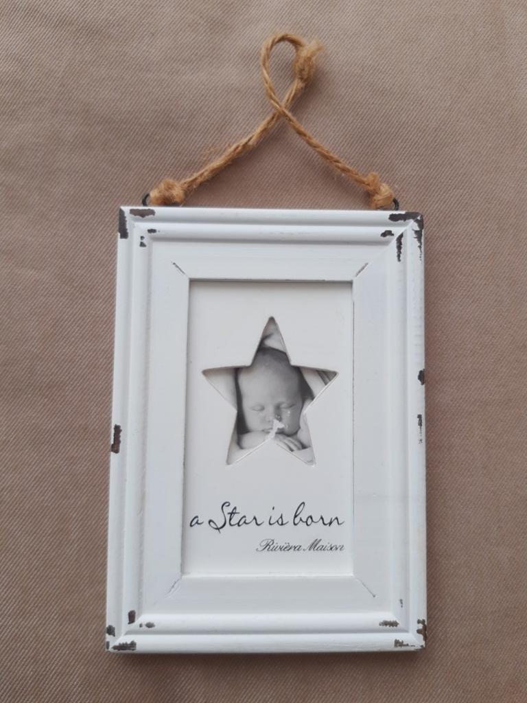 Nieuw baby fotolijstje - Rivièra Maison, Minder dan 50 cm, Nieuw, Ophalen of Verzenden, Minder dan 50 cm