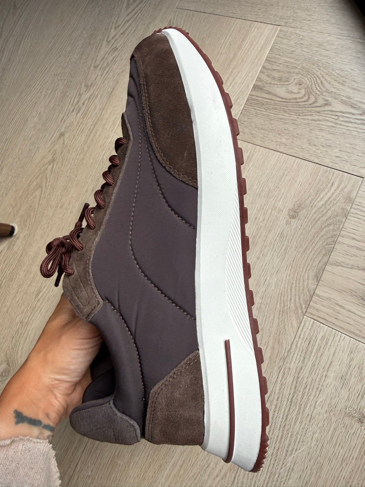 Suede leren sneakers bruin, Ophalen of Verzenden, Nieuw, Bruin, Sneakers of Gympen