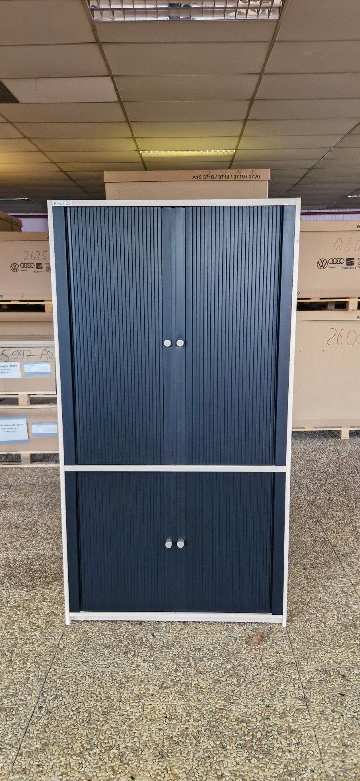 Archiefkast met Roldeuren - Zwart/Hout, Ophalen of Verzenden