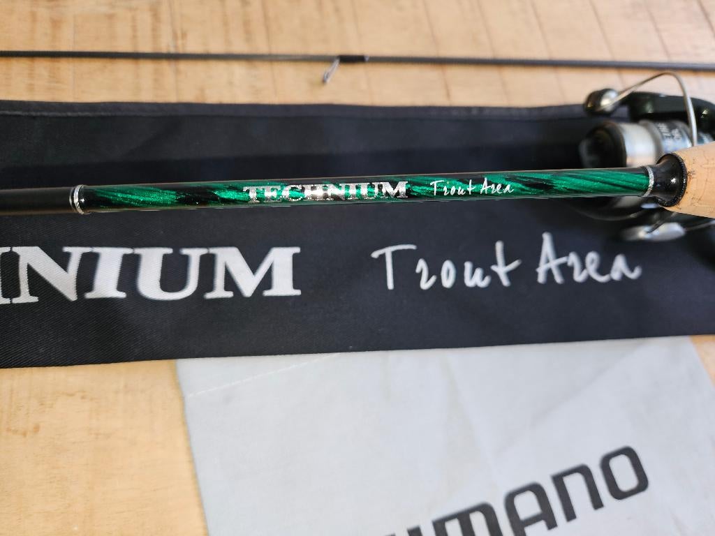 Shimano Technium Trout Area met Shimano Symetre 500 molen, Watersport en Boten, Ophalen, Zo goed als nieuw, Complete set
