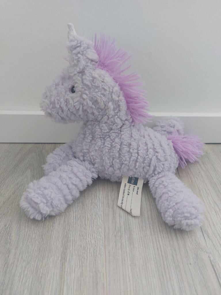 Knuffel Hema Unicorn eenhoorn paard fluffy paars L260, Ophalen of Verzenden, Zo goed als nieuw