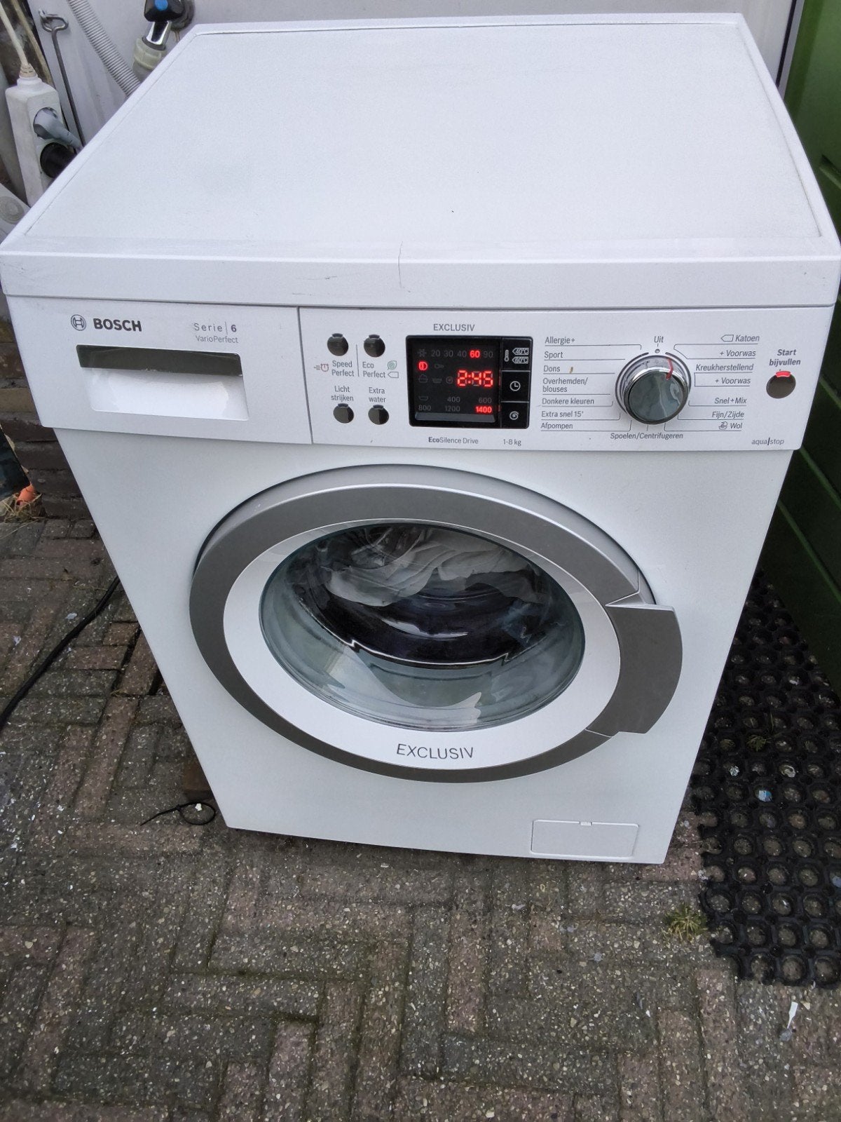 Bosch wasmachine 8 kilo 1400 toeren, Ophalen, Gebruikt, Voorlader, 85 tot 90 cm