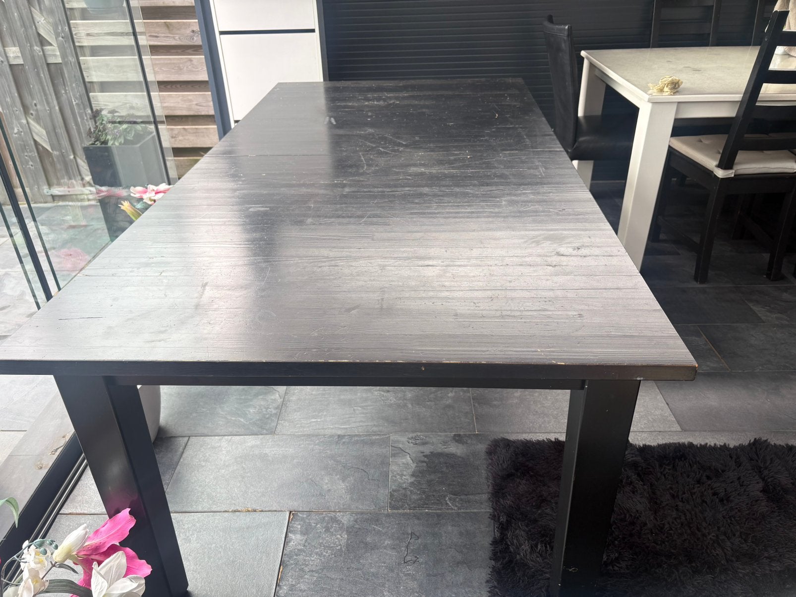 Eettafel, Huis en Inrichting, Tafels | Eettafels, Zo goed als nieuw, 50 tot 100 cm, 200 cm of meer, Rechthoekig, Ophalen