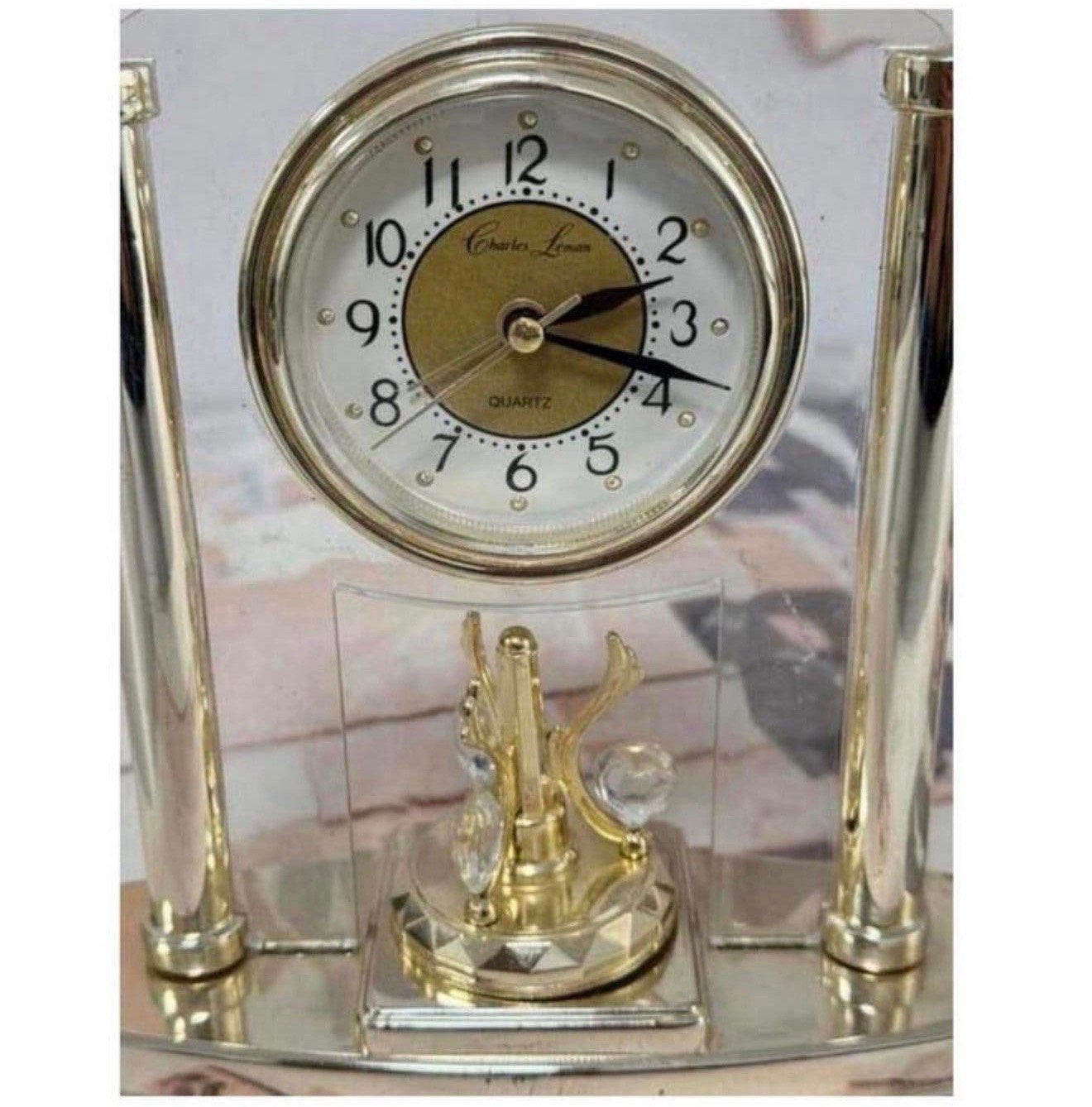 Vintage Retro tafelklok, 1990-2000 quartz Charles Leman klok, Ophalen of Verzenden