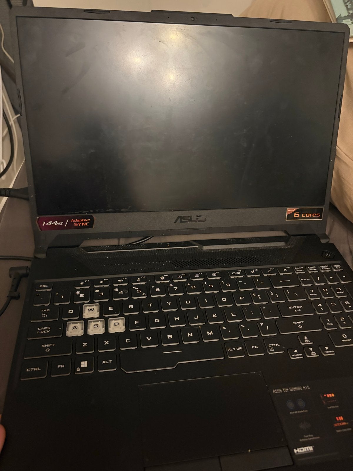 ASUS TUF Gaming A15 FA506ICB gaming laptop, Computers en Software, Windows Laptops, Gebruikt, 15 inch, Onbekend, 16 GB, Qwerty
