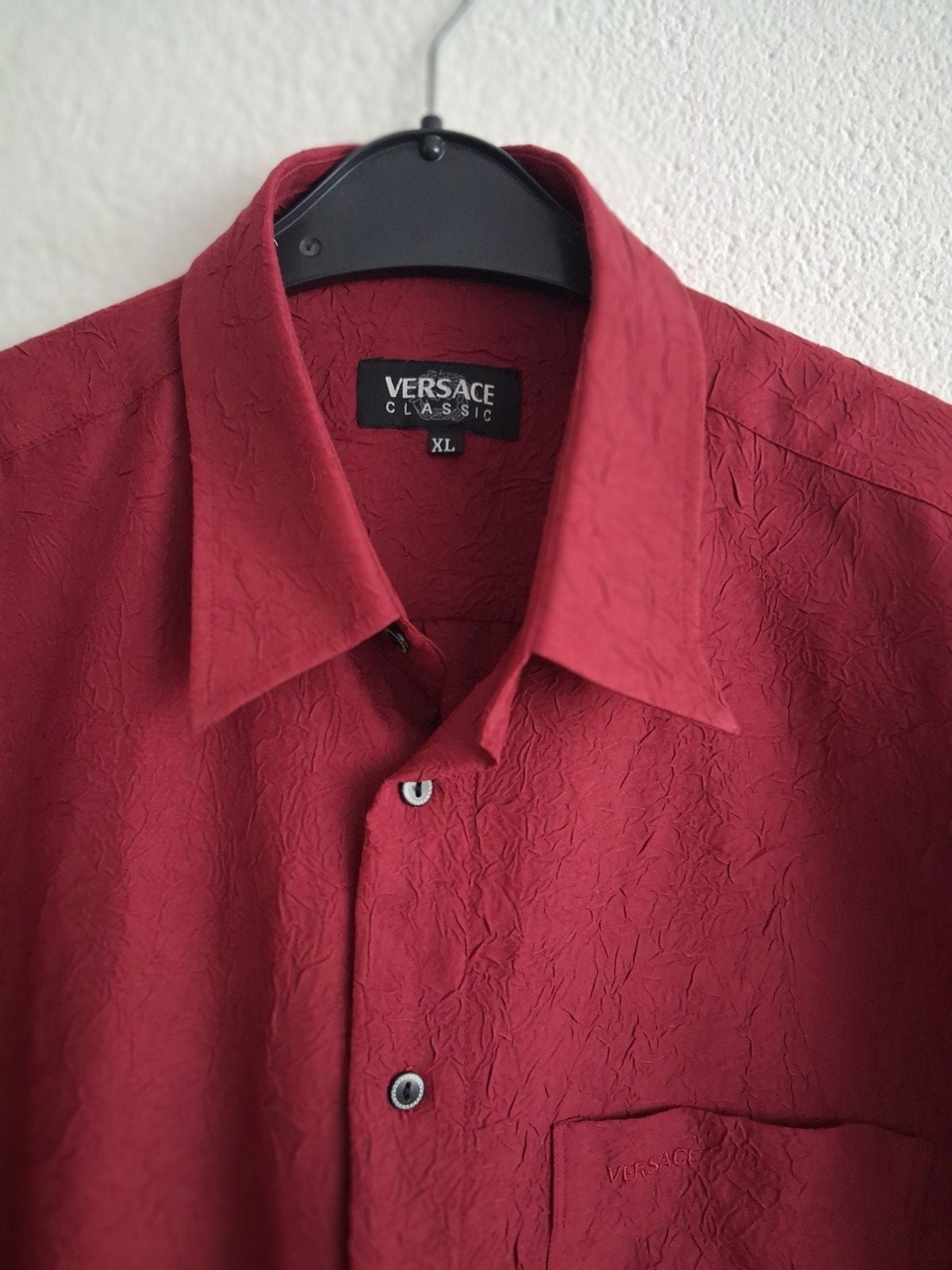Versace Classic overhemd XL - Bordeauxrood, Kleding | Heren, Overhemden, Ophalen of Verzenden, Zo goed als nieuw, VERSACE CLASSIC