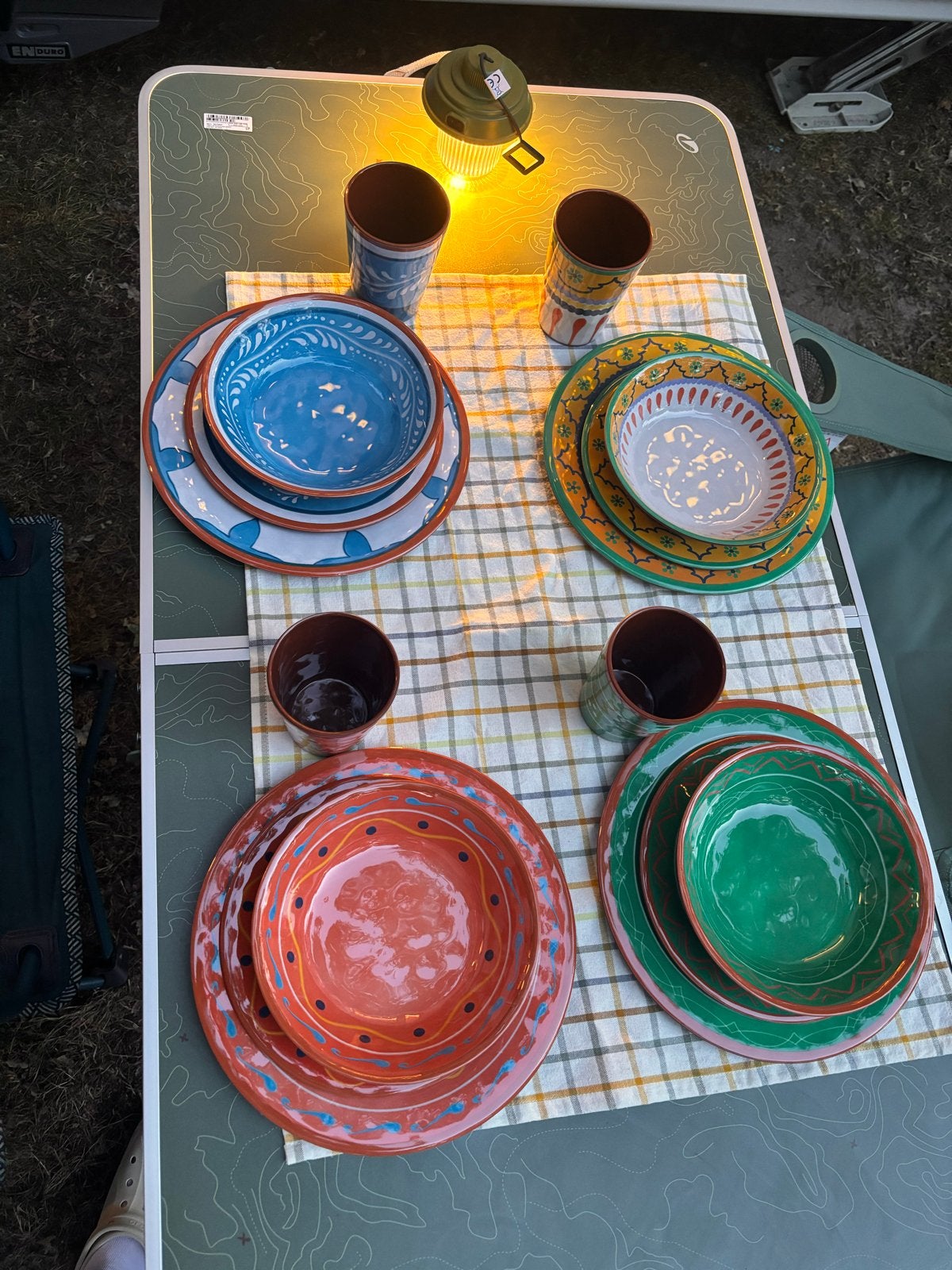 Bo-Camp Fiesta Melamine Servies - 16-delig voor 4 personen, Ophalen, Zo goed als nieuw