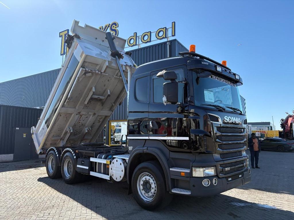 Scania R500 V8 + TREKKER/KIPPER + 6X4 + EURO 5 + PTO TR1777, Auto's, Vrachtwagens, Automaat, Euro 5, Scania, Zwart