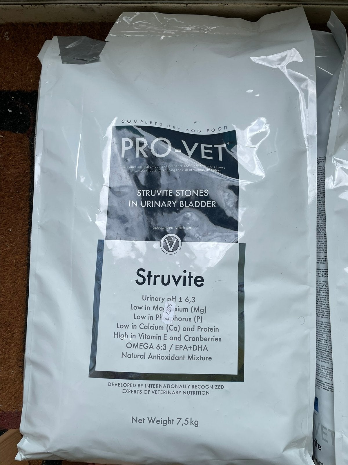 PRO VET  Struvite hondenvoer 2 zakken van 7,5 kilo, Ophalen, Hond