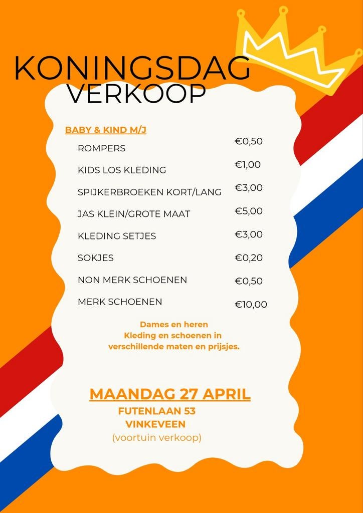 Kinder en baby kleding te koop, Ophalen