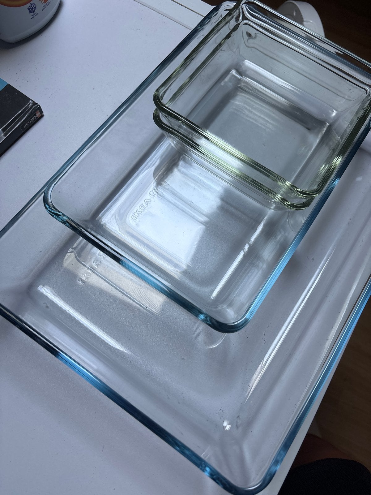 Set van 4 IKEA glazen ovenschalen, Ophalen, IKEA, Glas, Overige typen