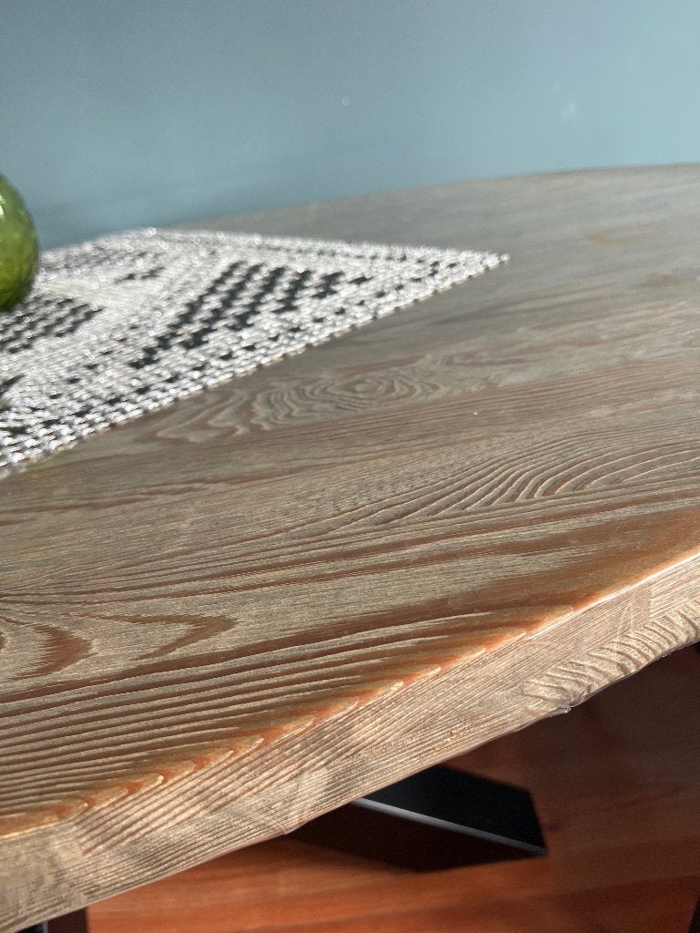 Ovale eettafel met zes stolen, Ophalen, 100 tot 150 cm, Eikenhout, 200 cm of meer