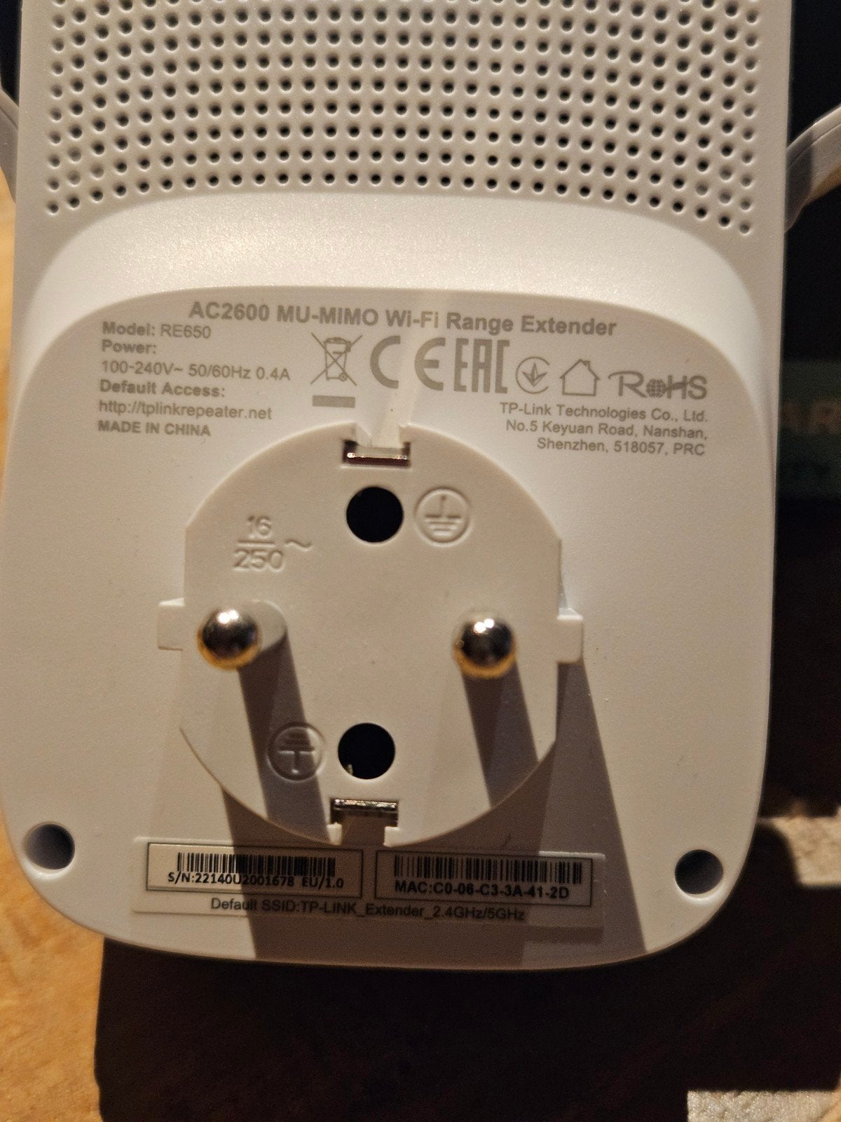 TP-Link RE650 AC2600 MU-MIMO Wi-Fi Range Extender, Ophalen of Verzenden, Zo goed als nieuw, TP-Link