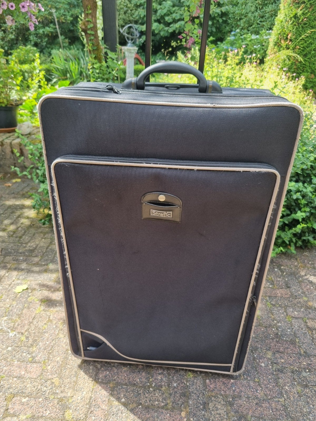 Zwarte stoffen Stratic Koffer, Ophalen, Overige materialen, Wieltjes, Gebruikt