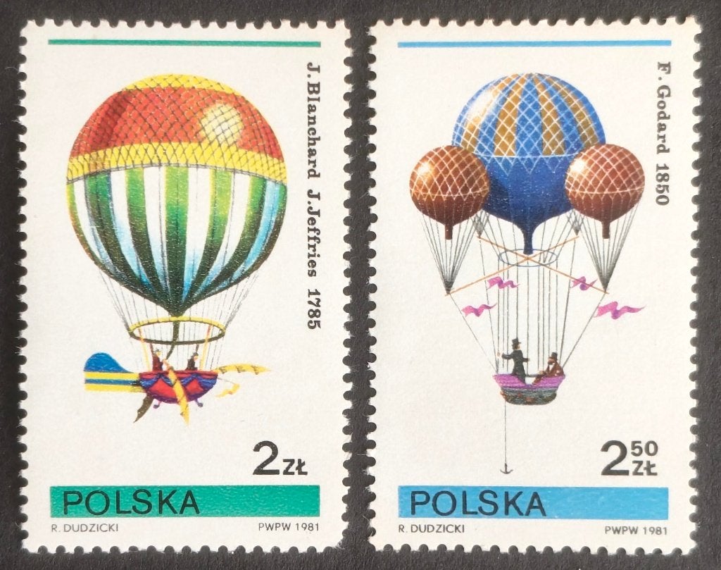 POLEN - luchtballonnen 1981, Verzenden, Polen, Postfris