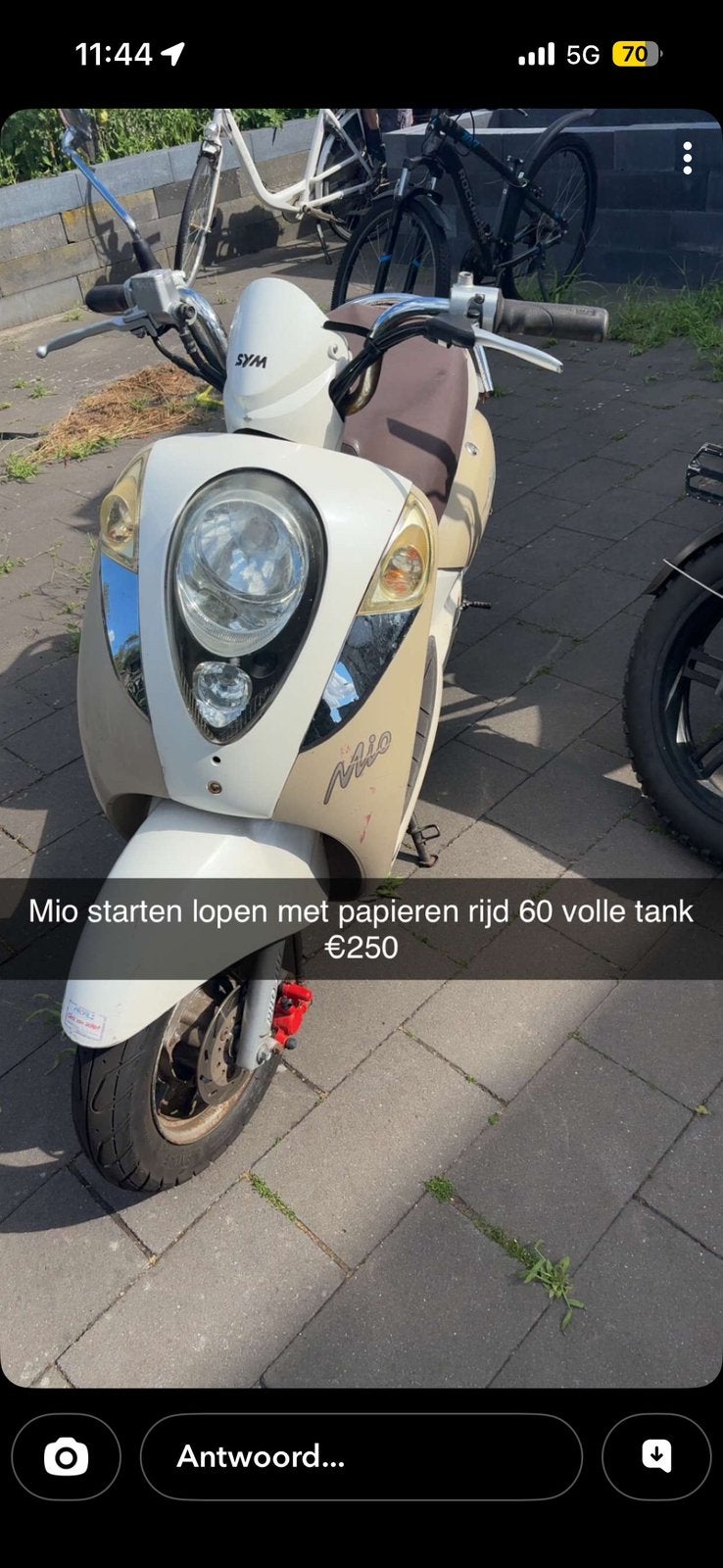 Sym mio 25KM gebruikt, Ophalen, Gebruikt, Benzine, Mio