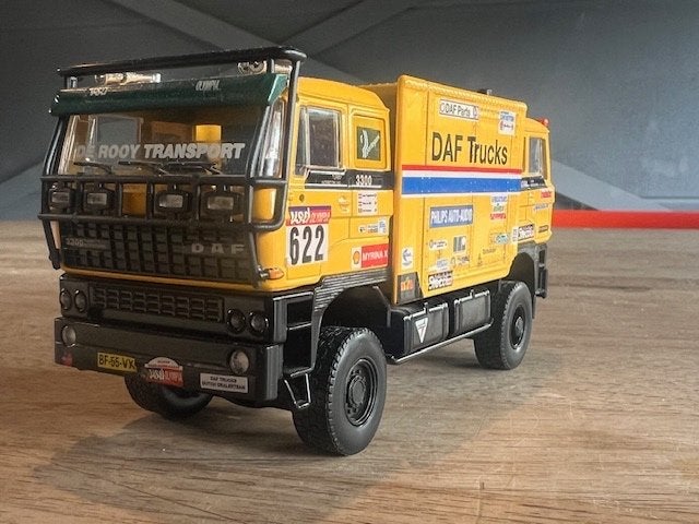 Jan de Rooy Dubbelkop truck uniek Dakar schaal 1:50, Overige merken, 1:32 tot 1:50, Ophalen of Verzenden, Zo goed als nieuw