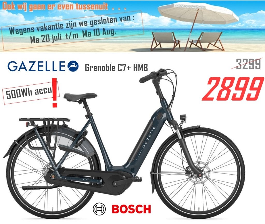 Gazelle E-Bike ZomerSALE (tot wel € 800 voordeel), Ophalen, Nieuw, 51 tot 55 cm, 50 km per accu of meer