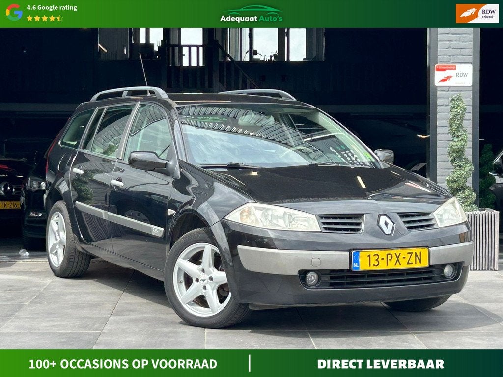 Renault Mégane Grand Tour 2.0-16VPrivilègeLuxe|2e eig|Expo, Auto's, Renault, 13 km/l, Lederen bekleding, Gebruikt, Beige
