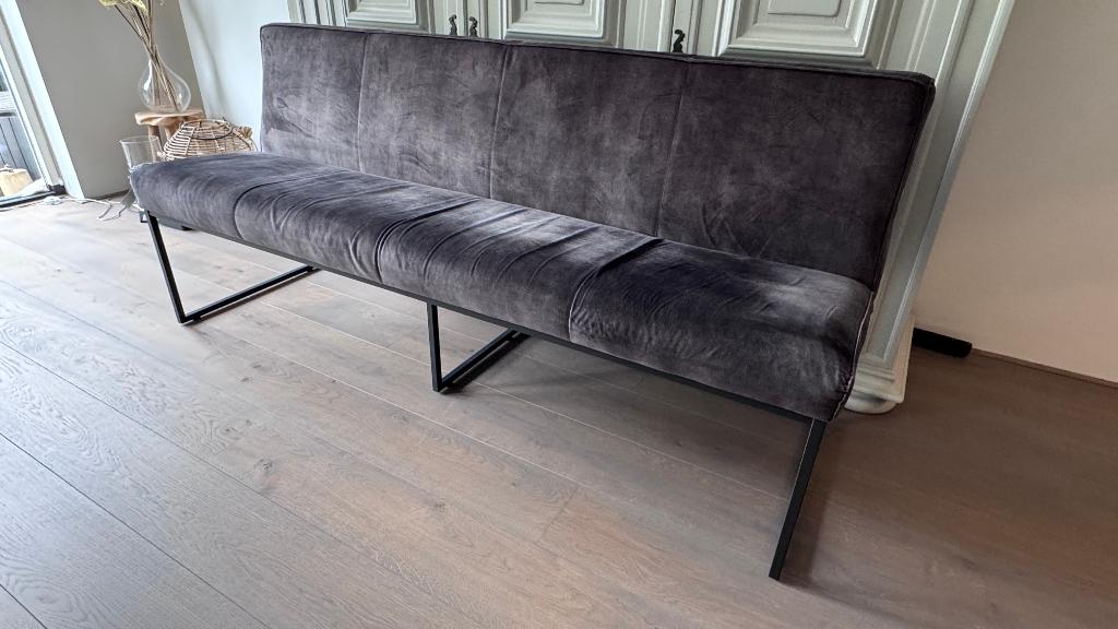 Antraciet Eettafelbank (max. vier personen), Ophalen, Gebruikt, Minder dan 75 cm, 150 tot 200 cm