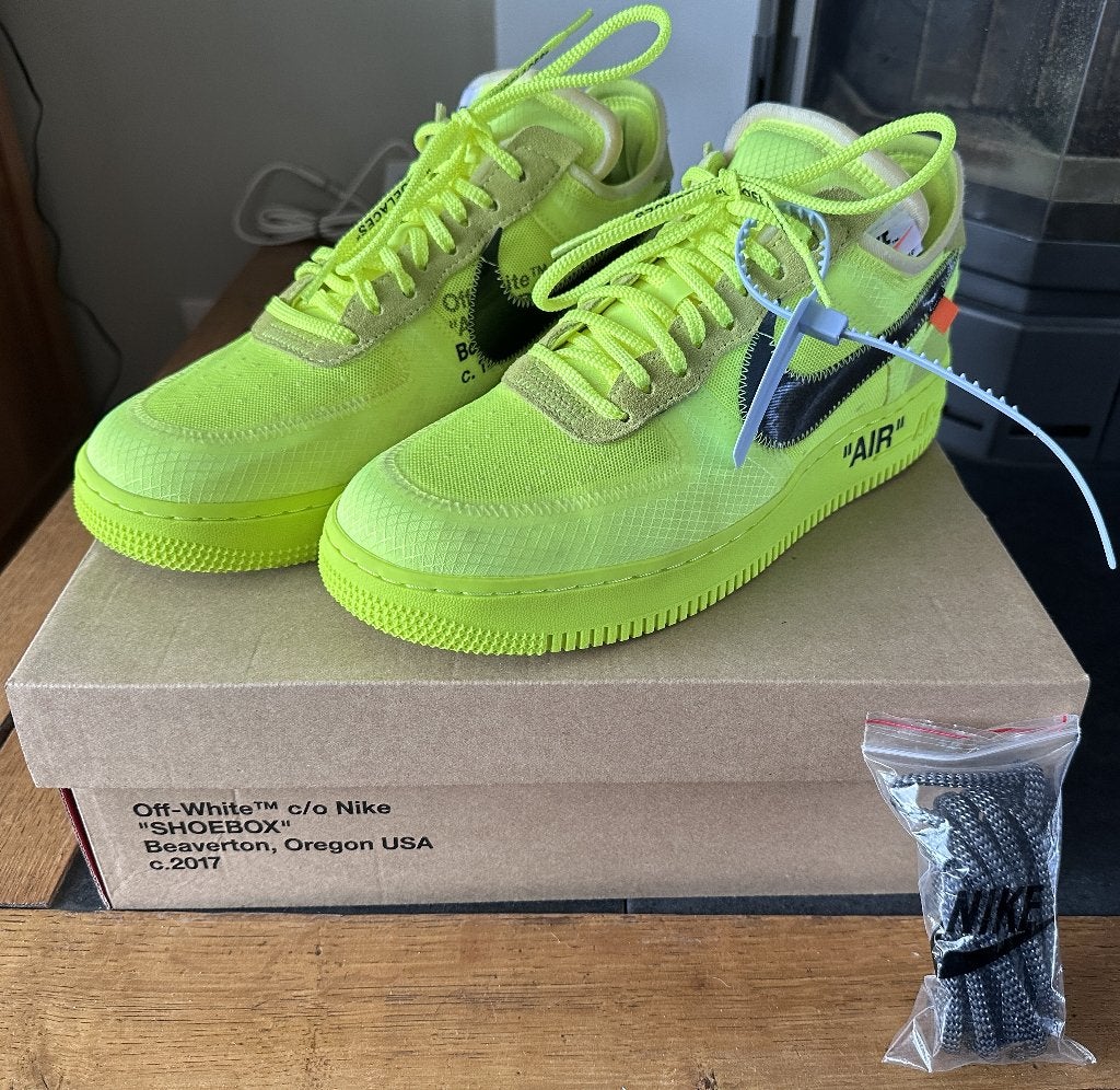 Nike Air Force 1 x Off-White Volt – EU44 – Zo goed als nieuw, Ophalen, Overige kleuren, Nike Air Force, Sneakers of Gympen