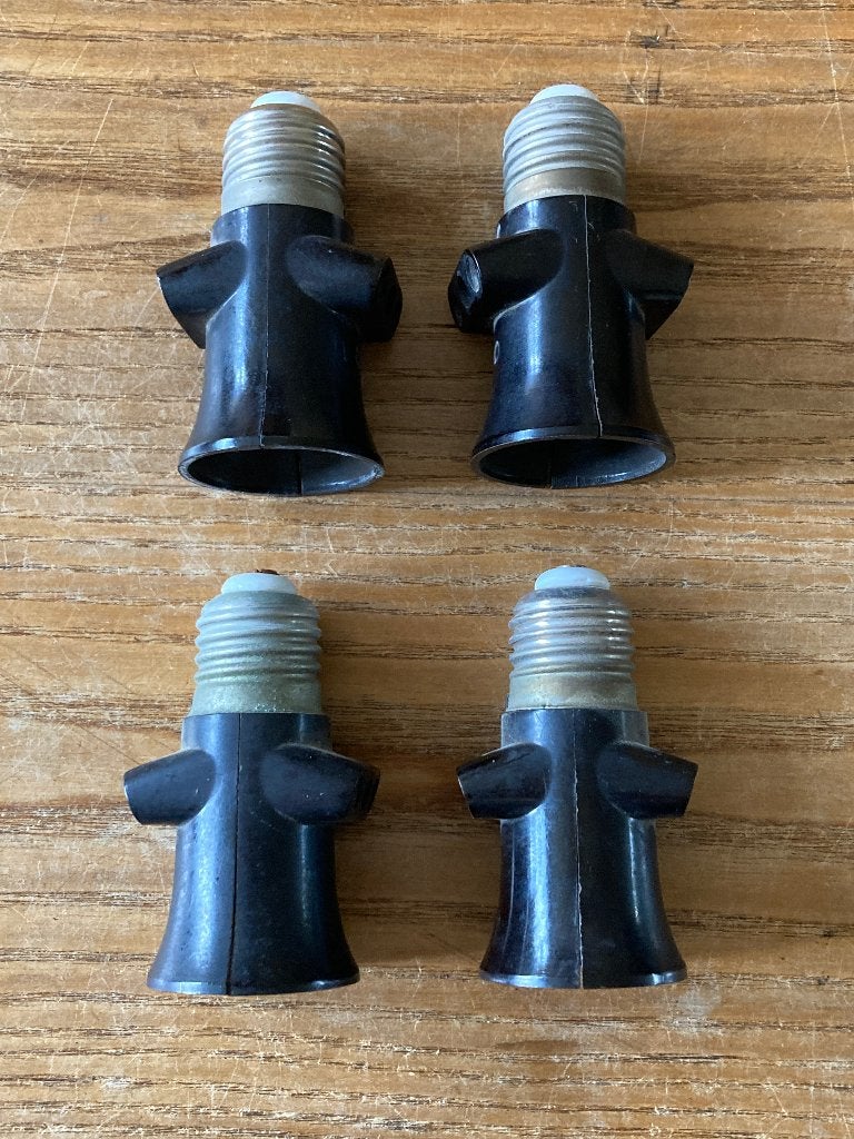 3x Vintage bakelieten lampverlenger lamp verlenger stekker, Antiek en Kunst, Ophalen of Verzenden