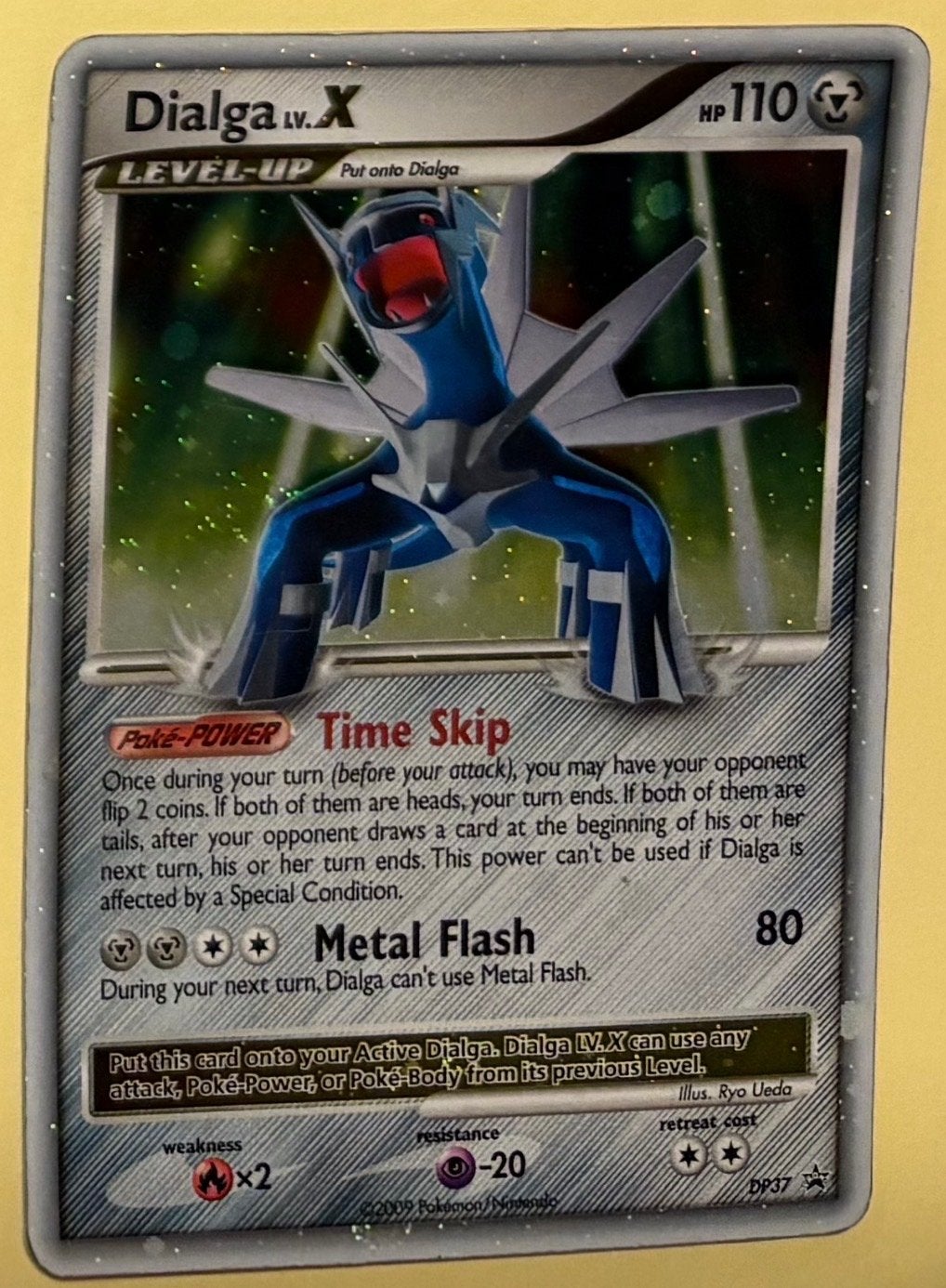 Pokémon Kaart Dialga DP37, Ophalen of Verzenden, Gebruikt, Losse kaart, Foil