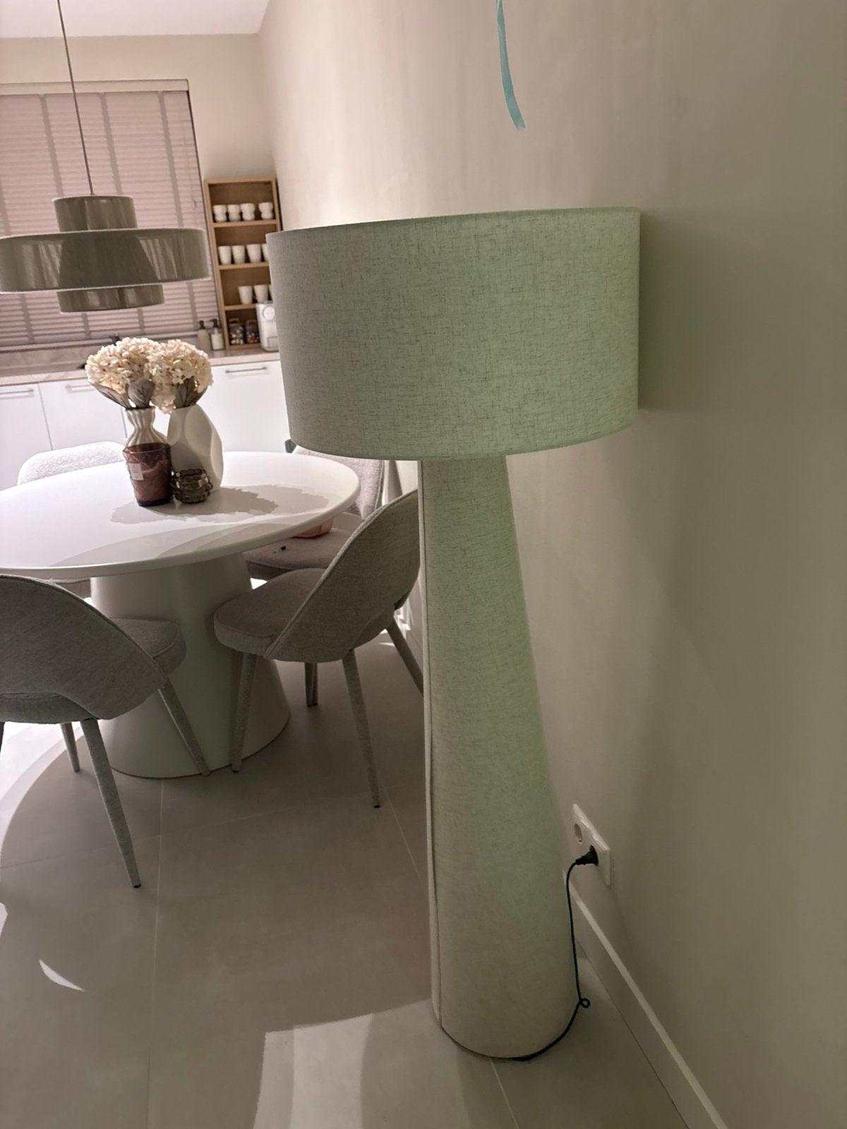 Vloerlamp kwantum pandia, Huis en Inrichting, Lampen | Vloerlampen, Ophalen of Verzenden, Zo goed als nieuw, 150 tot 200 cm