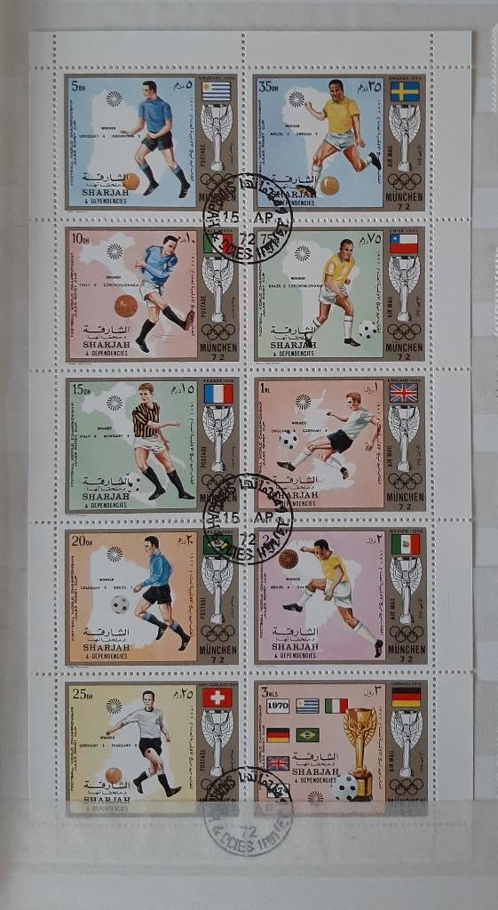 Sharjah 1972 Wereldkampioenschap voetbal München Gestempeld, Ophalen, Gestempeld, Sport