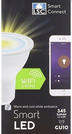 Slimme wifi-ledlamp 5,5W GU10 345 lumen 2,4 GHz, Huis en Inrichting, Ophalen of Verzenden, Nieuw, GU10, Led-lamp