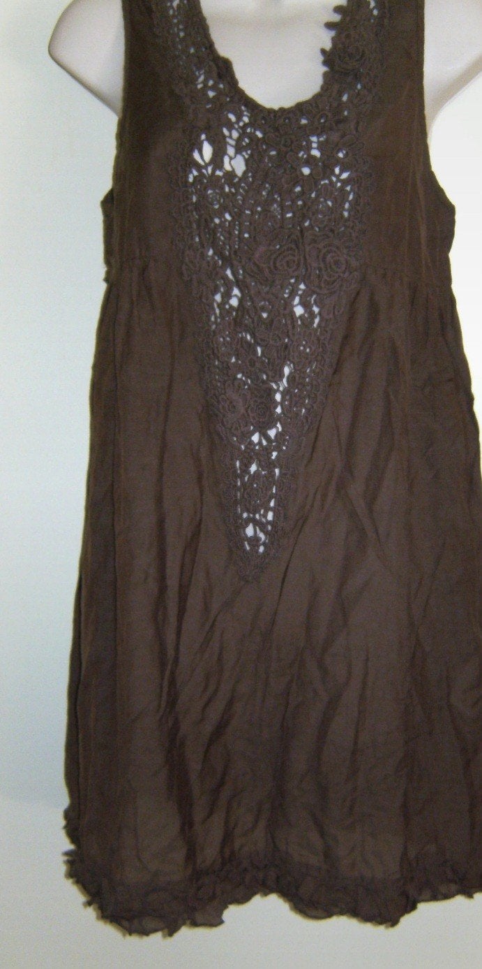 Mooi nieuw jurkje van Twinset by Simone Barbieri XS, Twinset, Bruin, Nieuw, Ophalen of Verzenden