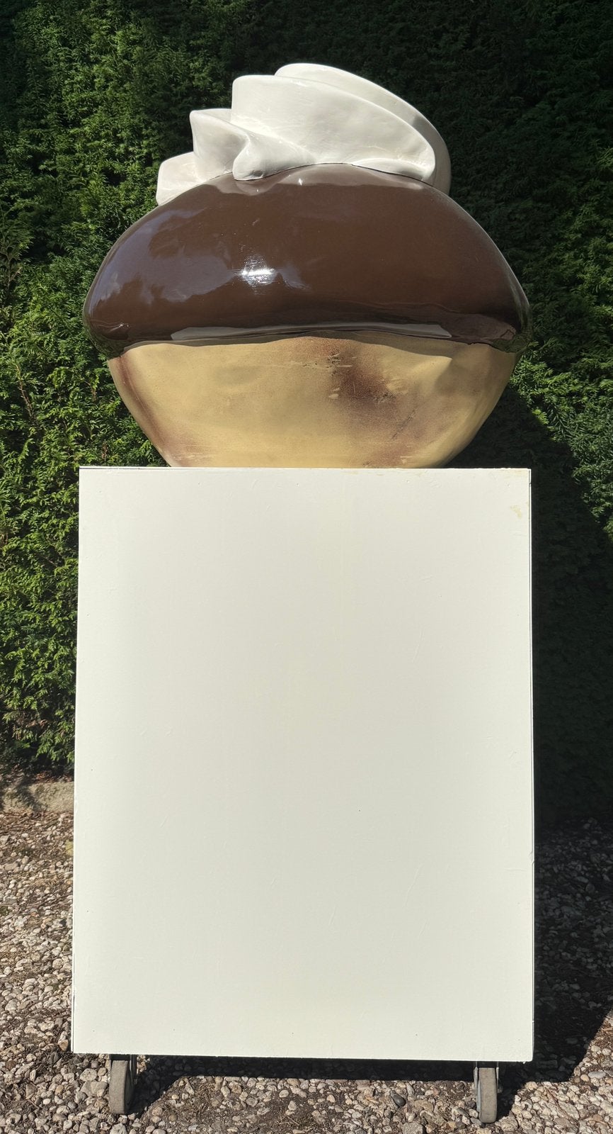Grote Polyester Moorkop / Slagroomsoes Reclameobject, Tuin en Terras, Tuinbeelden, Ophalen, Kunststof
