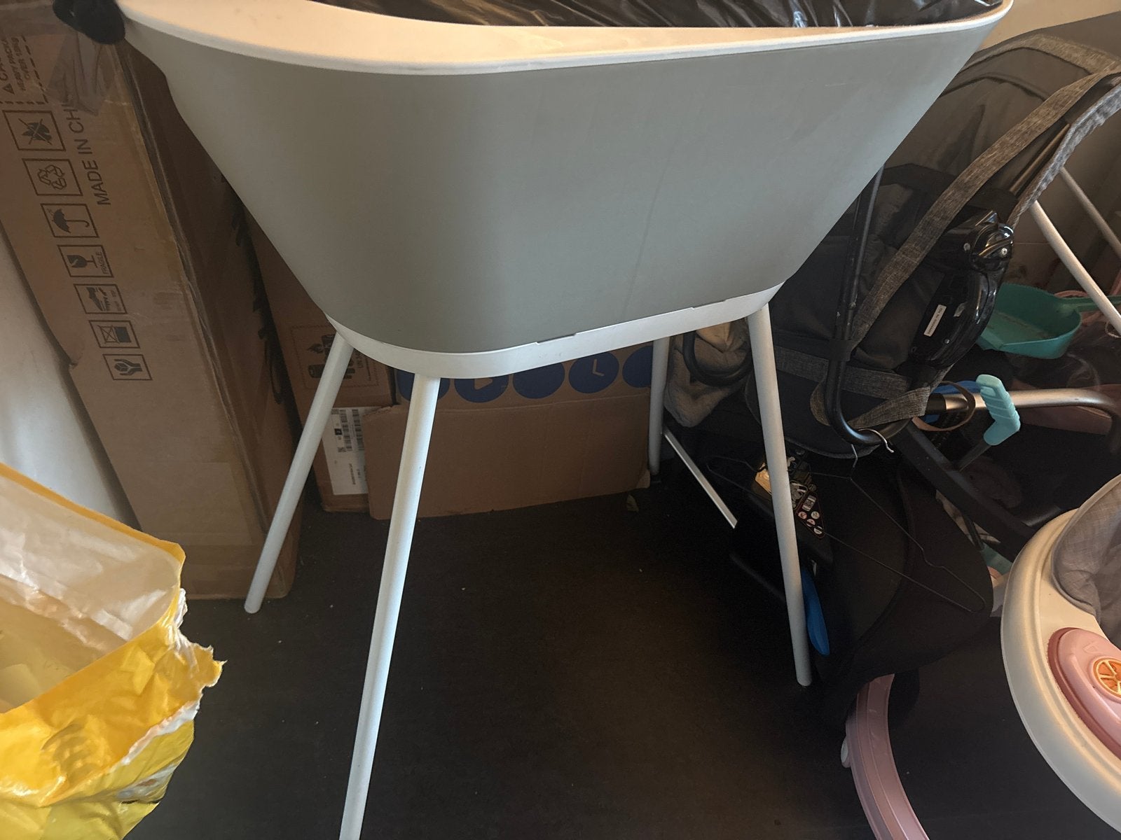 Baby badje met standaard, Gebruikt, Badje, Standaard, Ophalen