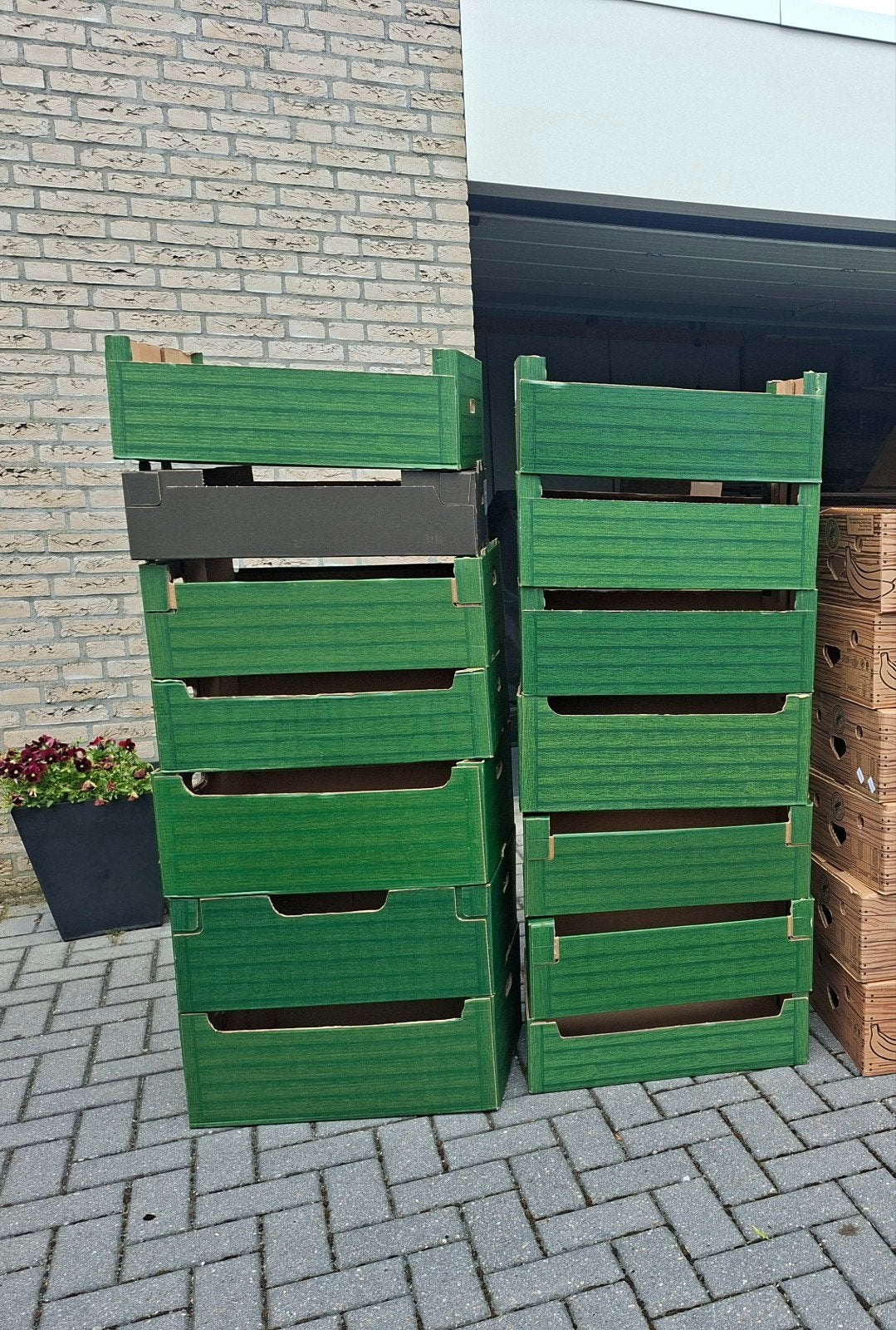 Groene kartonnen dozen. GRATIS, Ophalen, Gebruikt, 40 tot 60 cm, Opvouwbaar
