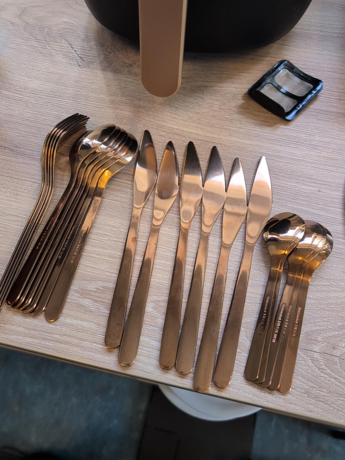 Roségouden bestekset  ikea, Huis en Inrichting, Verzenden, Bestekset, Overige typen, Zo goed als nieuw