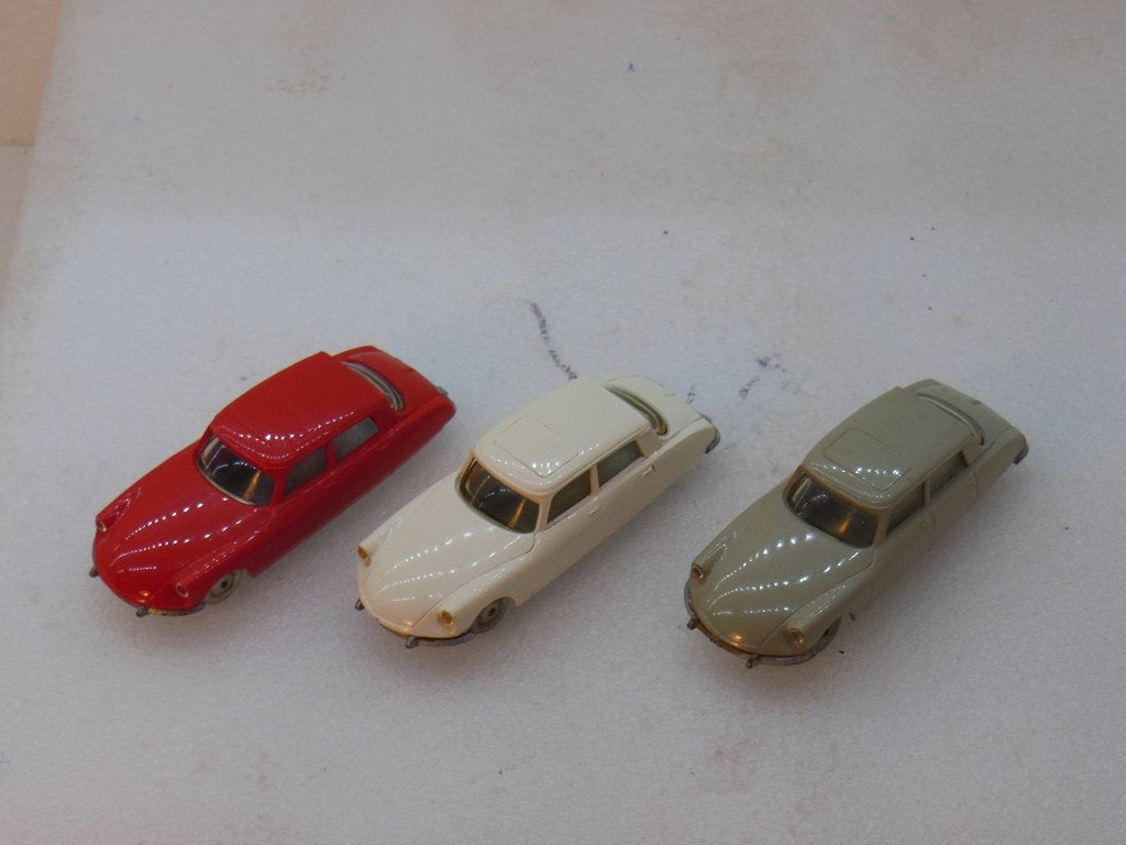 LEGO 3 x CITROEN DS19 - 1:87 -Rood/Wit/Grijs, Hobby en Vrije tijd, Modelauto's | 1:87, Ophalen of Verzenden, Gebruikt, Auto, Overige merken