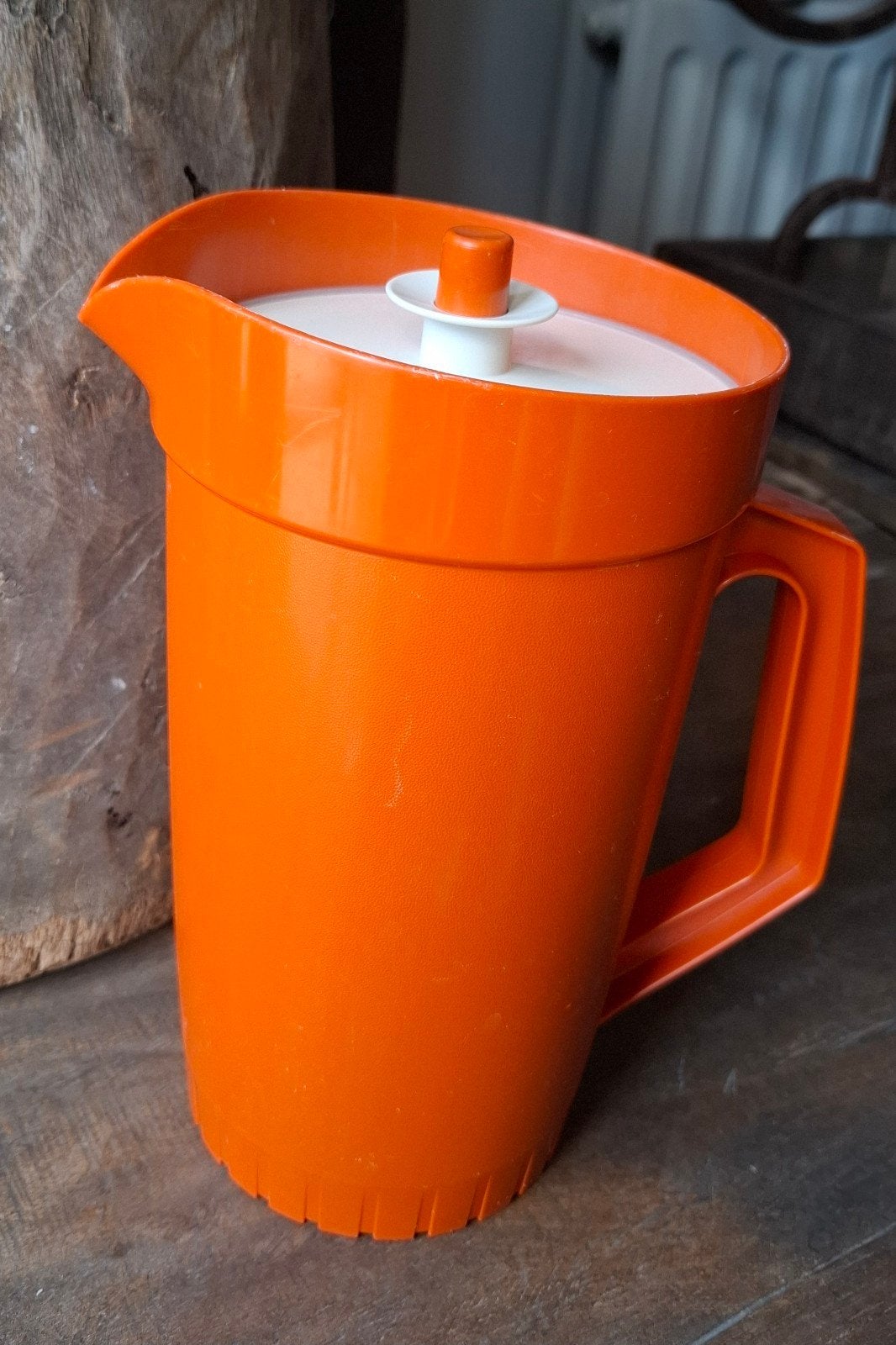 Sapkan Tupperware 1,9 liter vintage, Gebruikt, Beker of Kan, Oranje, Ophalen of Verzenden