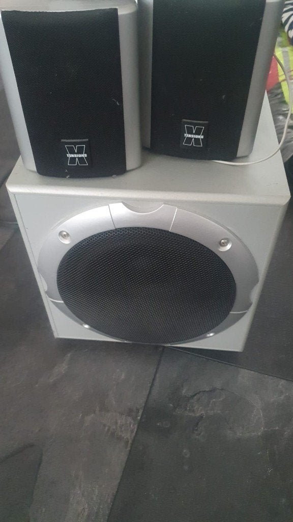 pc speaker set, Computers en Software, Pc speakers, Ophalen of Verzenden, Zo goed als nieuw, Audiokanaal 2.1, Xtension