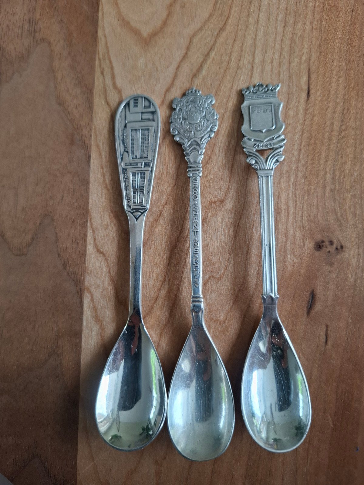 Set Zeist van 3 Gero 90 verzilverde herinneringslepels, Ophalen of Verzenden
