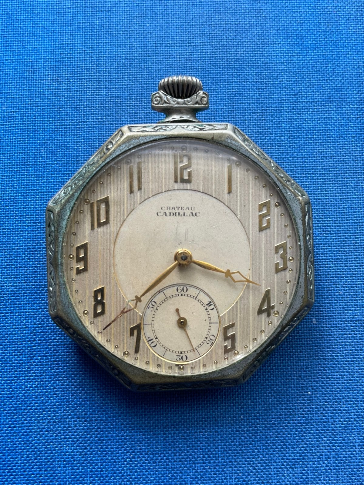 Te koop zak Horloge merk Chateau Cadillac jaar 1920, Verzenden, Staal, Overige merken