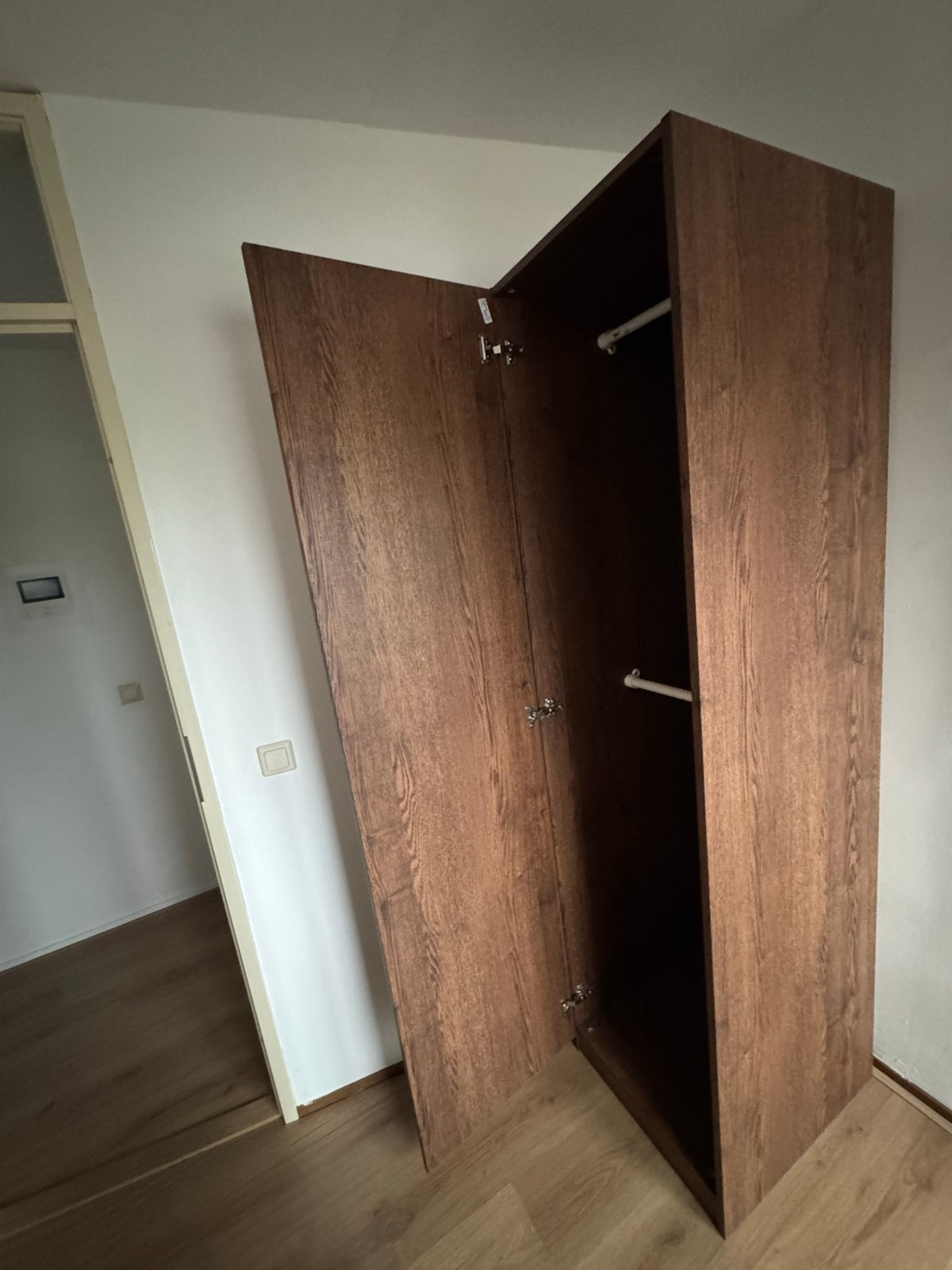 IKEA Pax kast Billie (donkerbruin) met 2 kledingstangen, Ophalen, Gebruikt, 200 cm of meer, 50 tot 100 cm