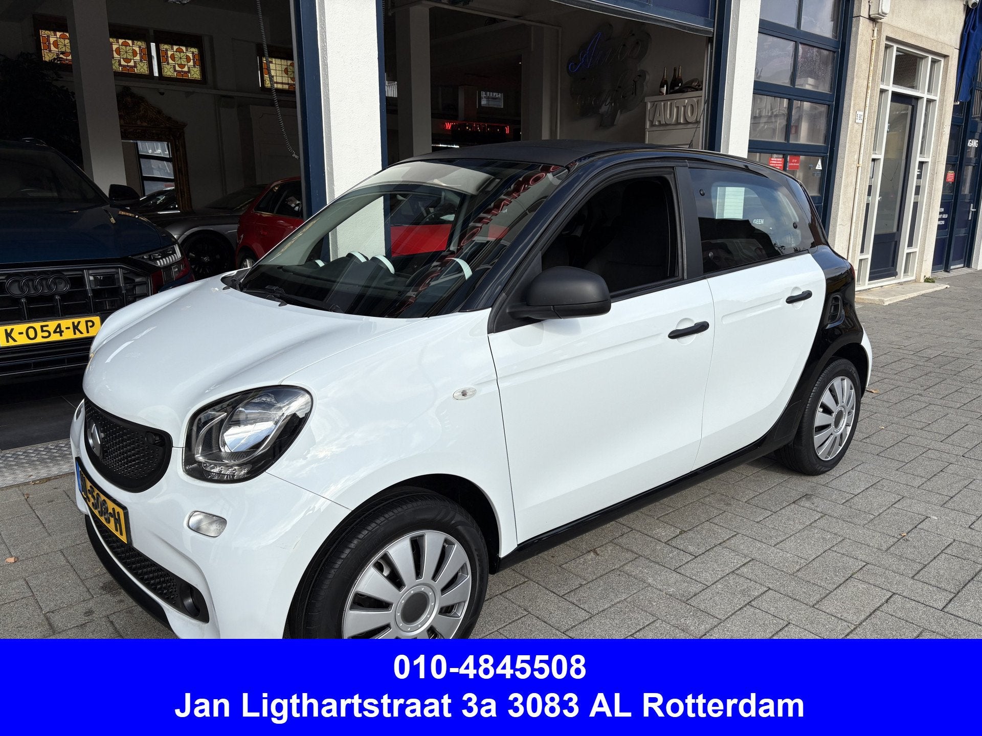 Smart Forfour 1.0 Pure CABRIO/CLIMA/CRUISE/TELEFOON/NAP, Auto's, Achterwielaandrijving, Gebruikt, 4 stoelen, Wit