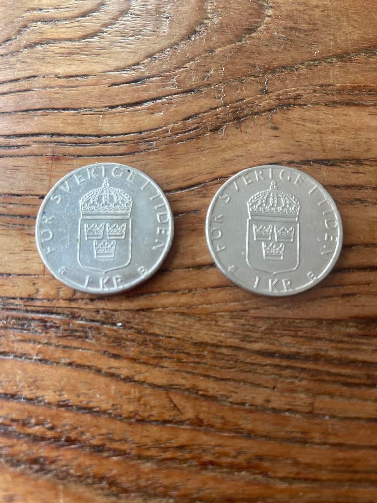 Zweedse munten - 1 Kroon, Ophalen of Verzenden, Overige landen, Losse munt, Zilver