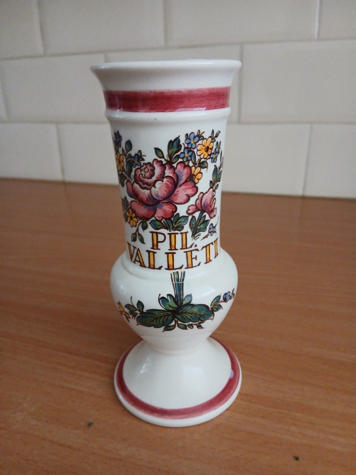Vintage InterPharm Unicum 67 Pil Valleti vaasje, Antiek en Kunst, Ophalen of Verzenden