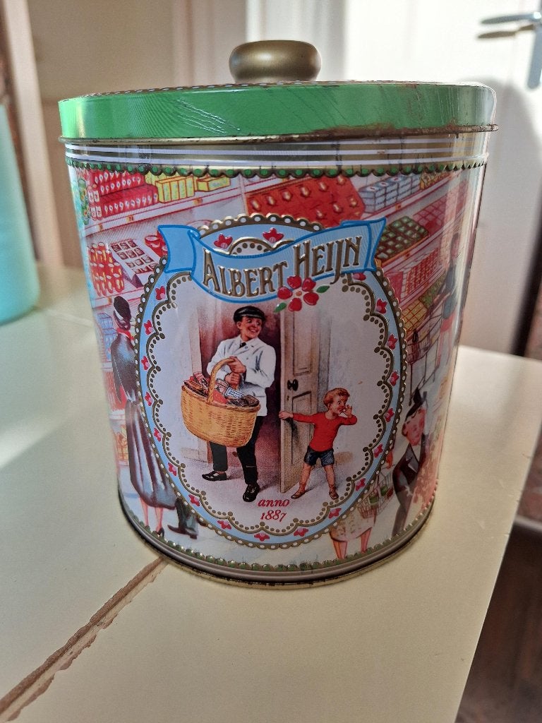 Albert Heijn bewaar blik, Verzamelen, Verzenden, Zo goed als nieuw, Koek(jes), Overige merken