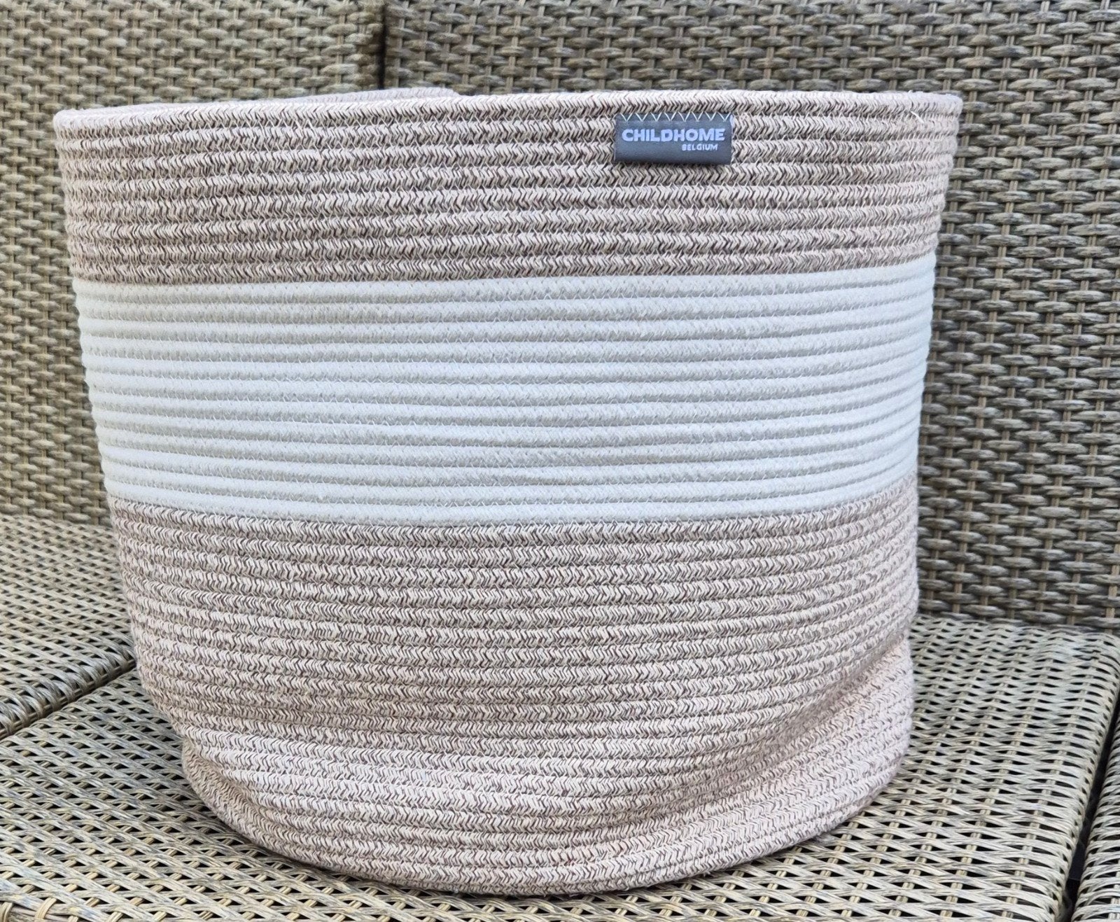 Childhome Opbergmand Katoen/Polyester Beige/Wit, Ophalen of Verzenden, Zo goed als nieuw, Beige, Textiel